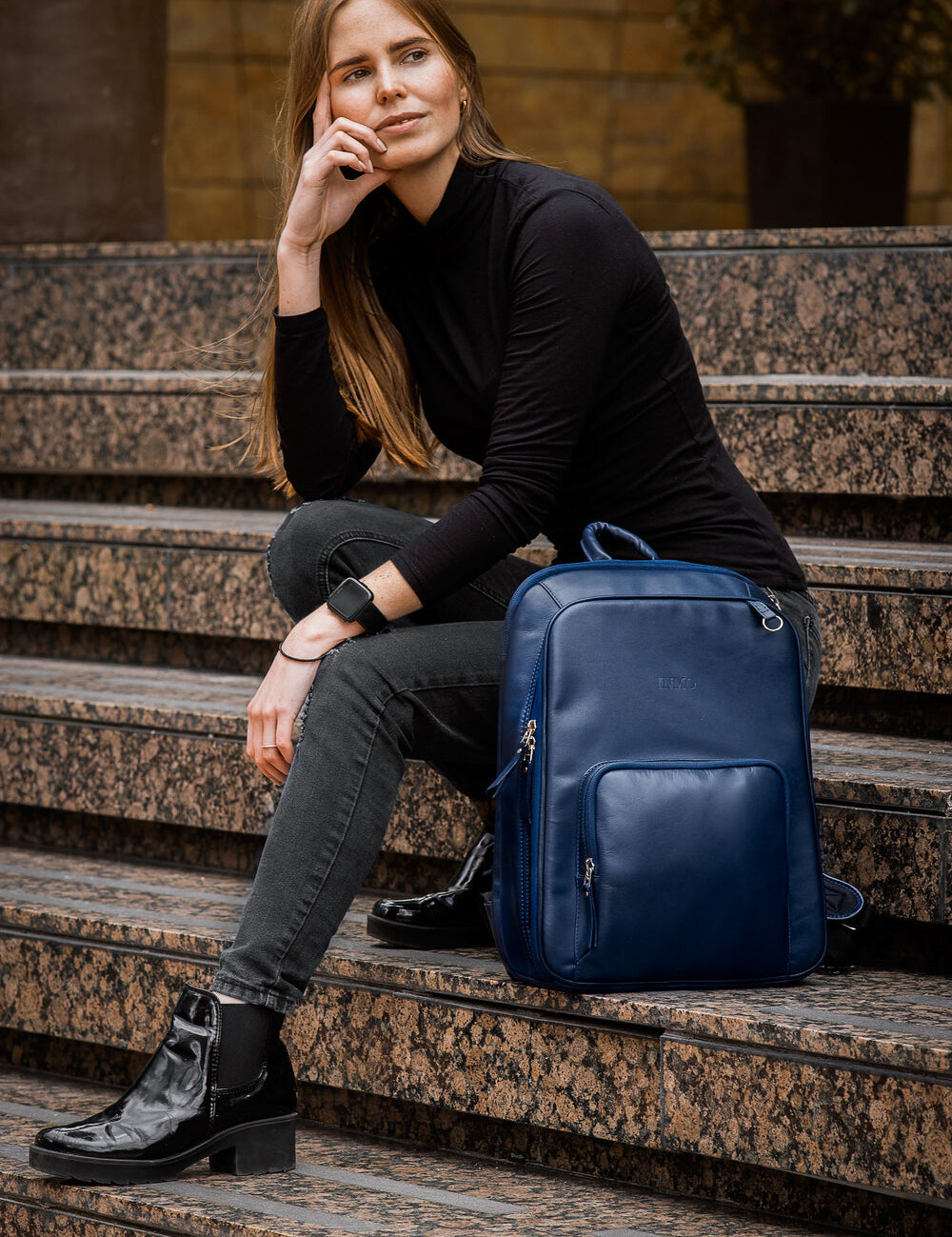 Morral "Classic Backpack" en Cuero Manchester
