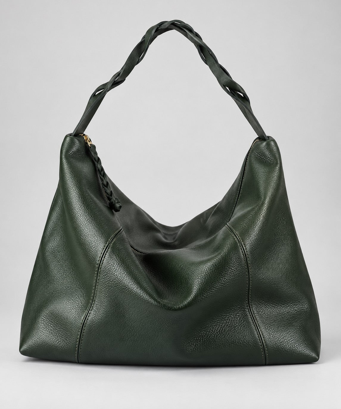 Bolso Trenza en cuero verde oscuro (imagen ilustrativa)