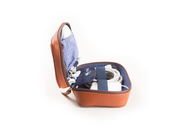 Tech Case Leather / Portacables Cuero Medium