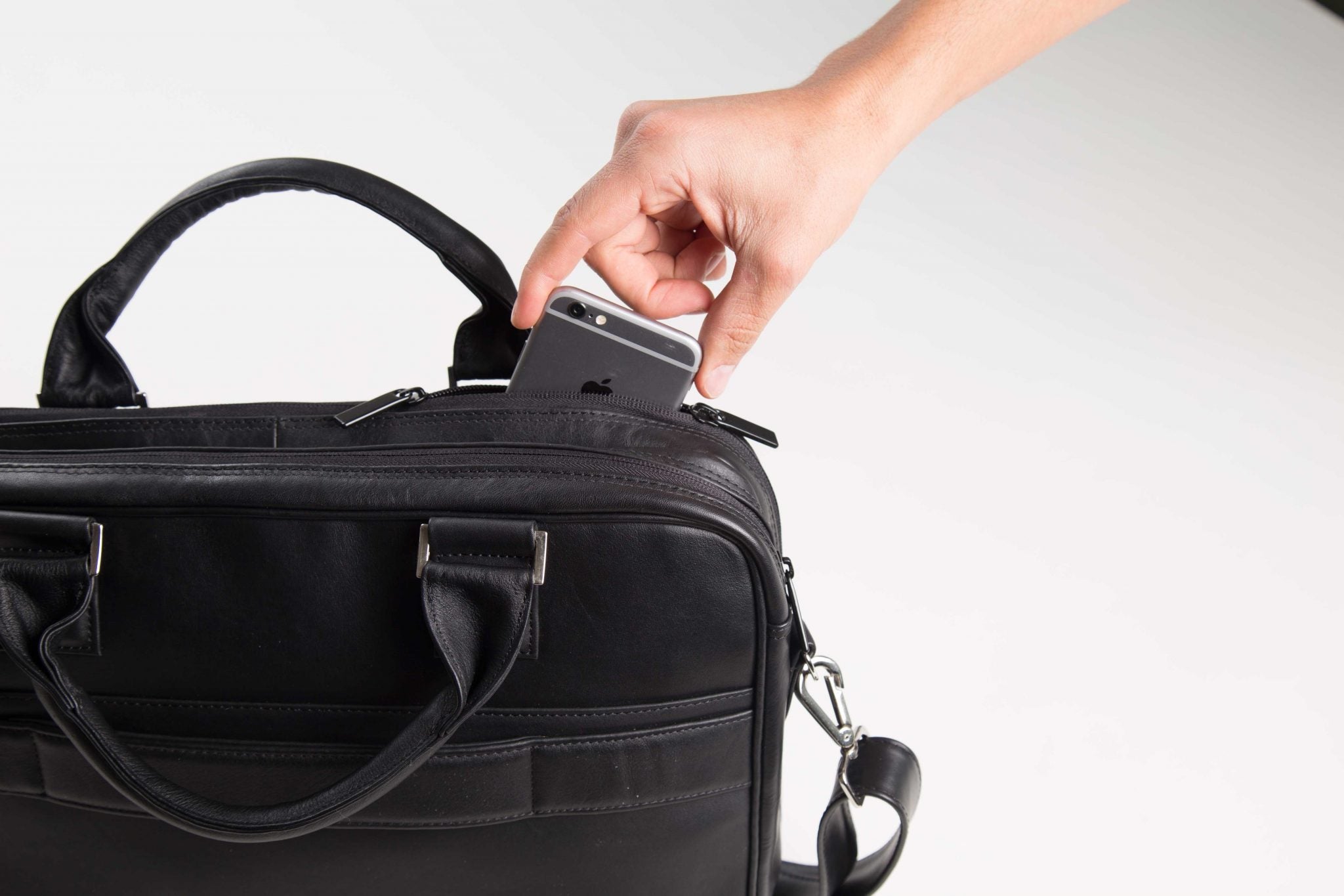 Briefcase Double Pocket Cuero / Manchester