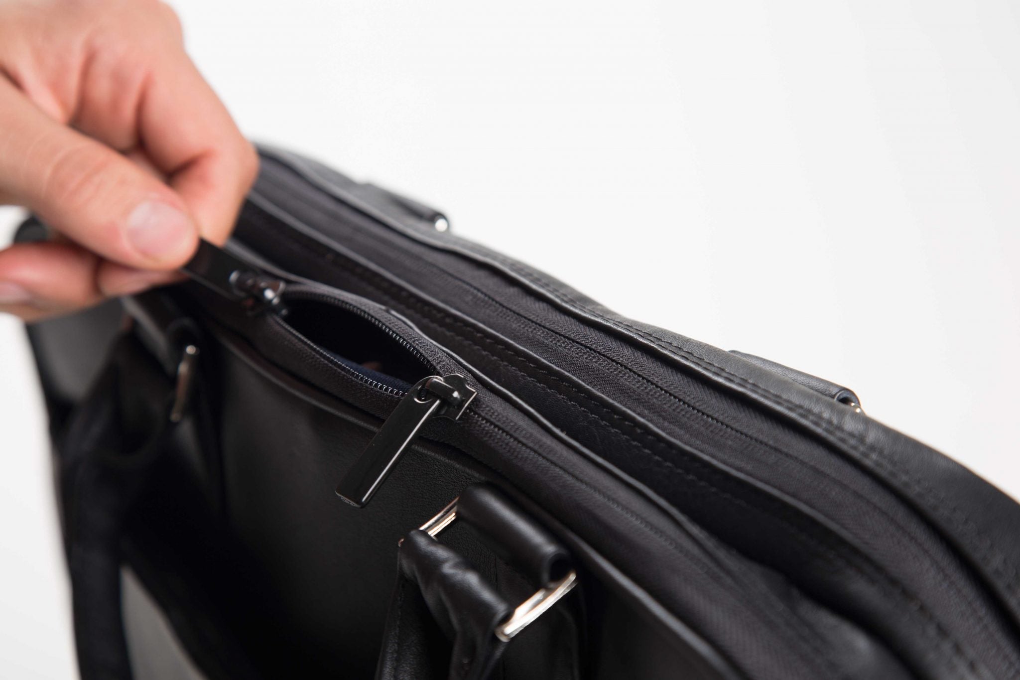 Briefcase Double Pocket Cuero / Manchester